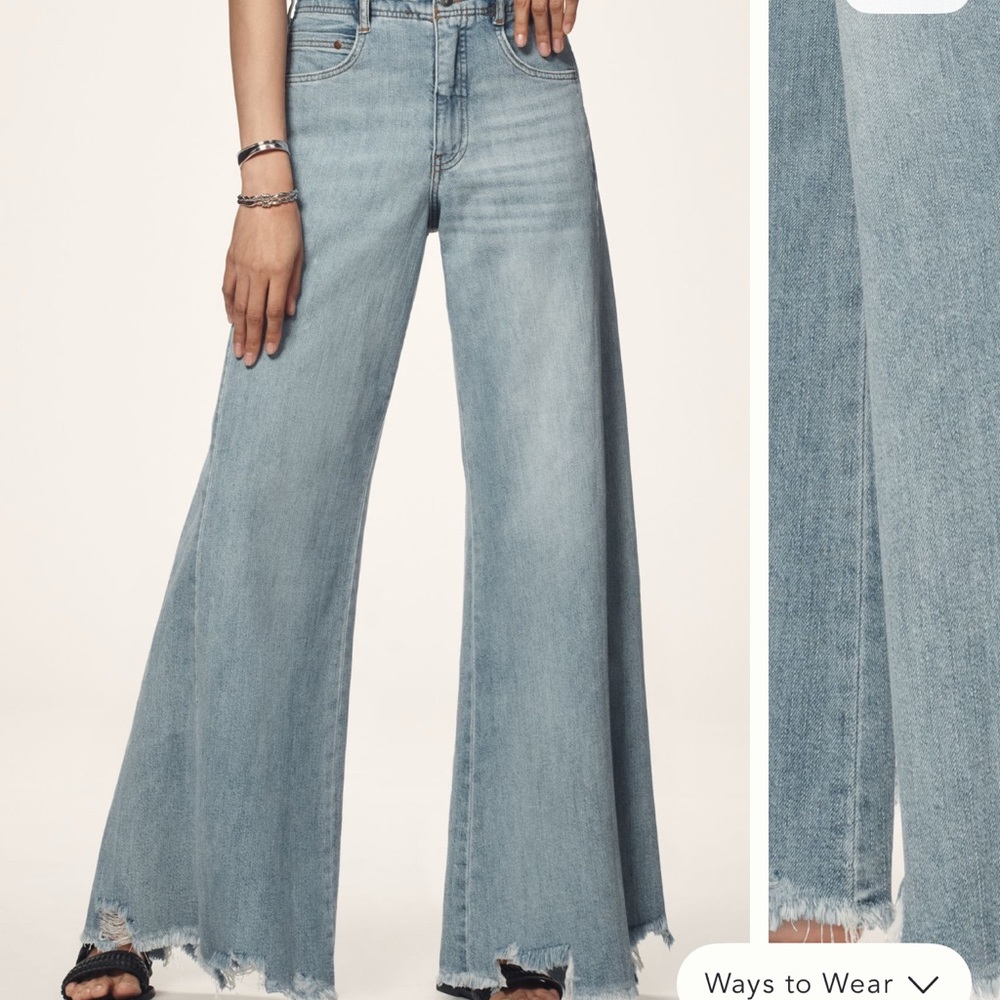 Pilcro Adi Regenerative Cotton Mid Rise Flare Jeans in Safie Wash - Picture 5 of 5